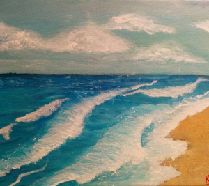 Ocean Painting Art Acrylic Original Tranquility X On Canvas