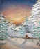 winter cottage Painting