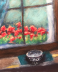 floral window sill Painting