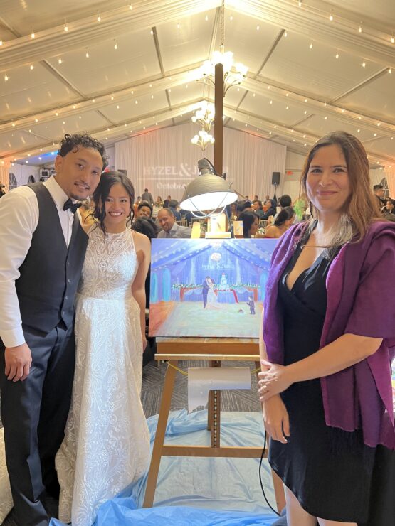 Live wedding Painting Chicago suburbs - Marriott Schaumburg