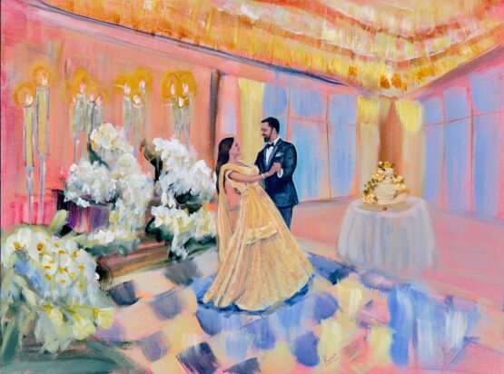 Indian Wedding painting Ritz Carlton Chicago