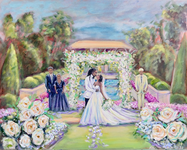 Live wedding Painting Armour House 24X30 inch