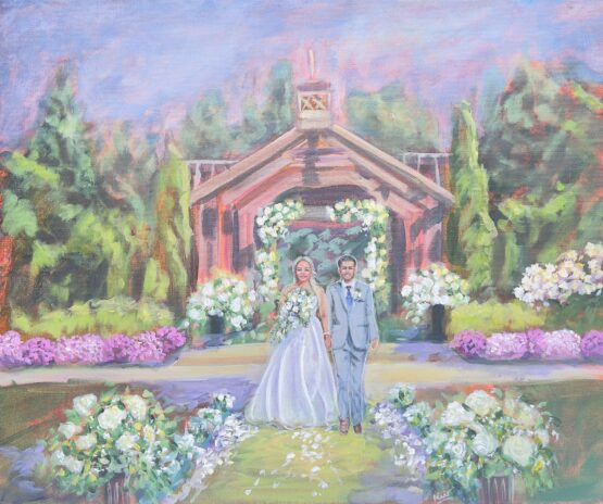 Popular live wedding painters in midwest