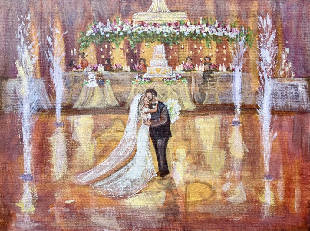 Live wedding Painting - Carlisle Banquets in Chicago Suburbs