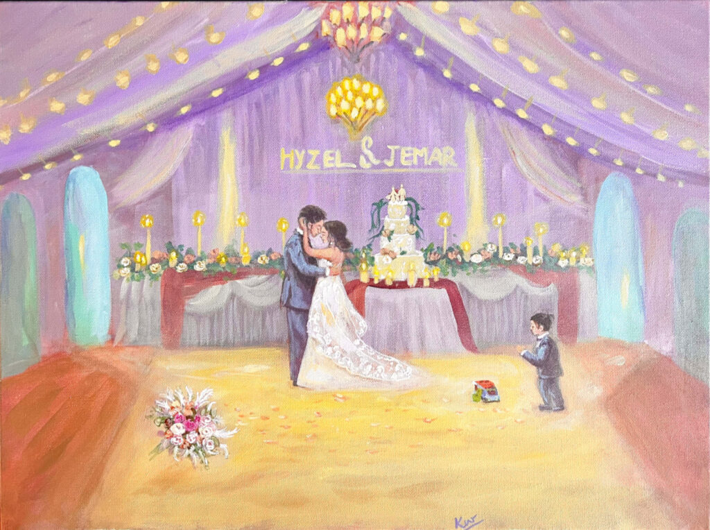 Live wedding Painting - Marriott Schaumburg