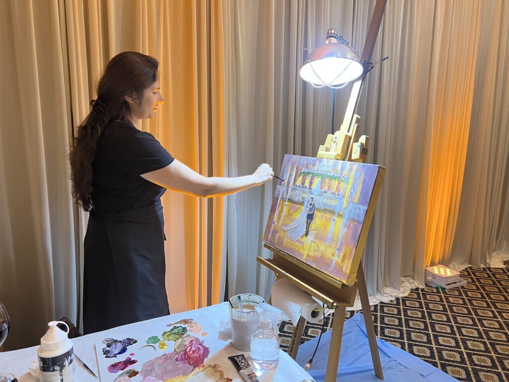 Live wedding Painting Lombard