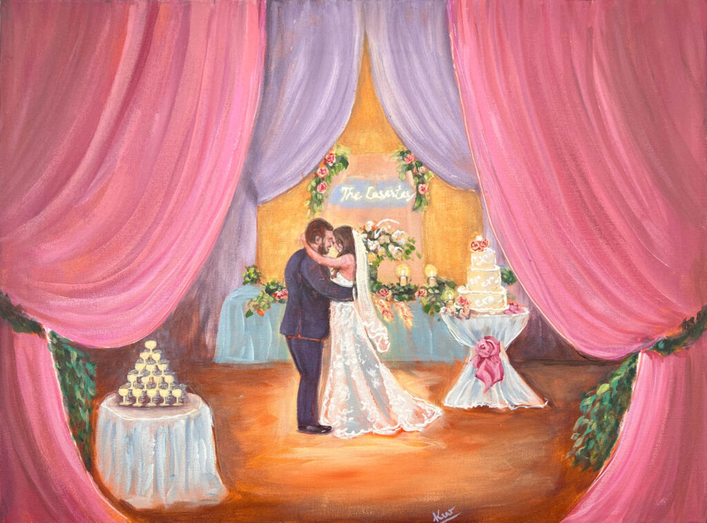 Live Wedding Painting at Bridgeport Art center