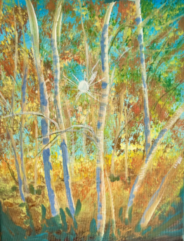Birch Trees Painting - Moody Autumn
