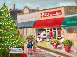 Live Event painting at Brookfield holiday celebration