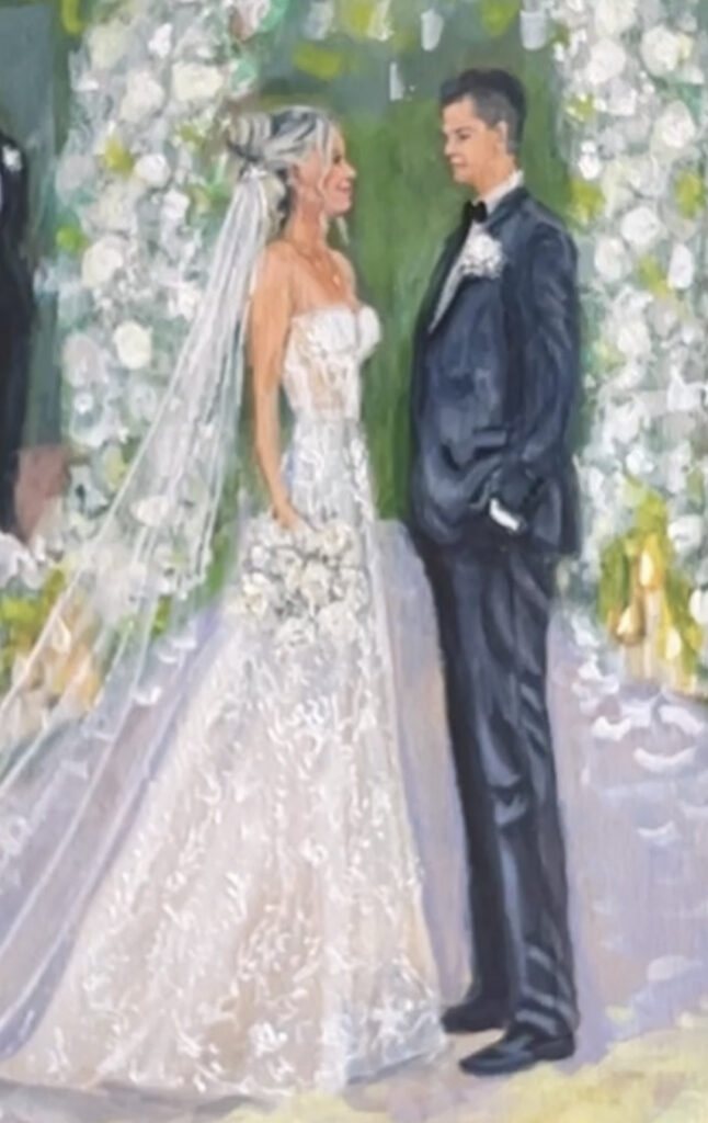 Close up Live wedding Painting