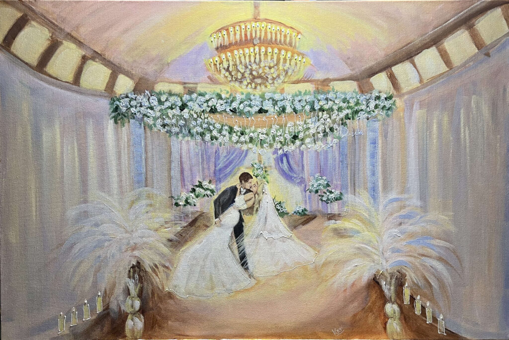 Live wedding Painting - The Riviera Ballroom, Lake Geneva, WI