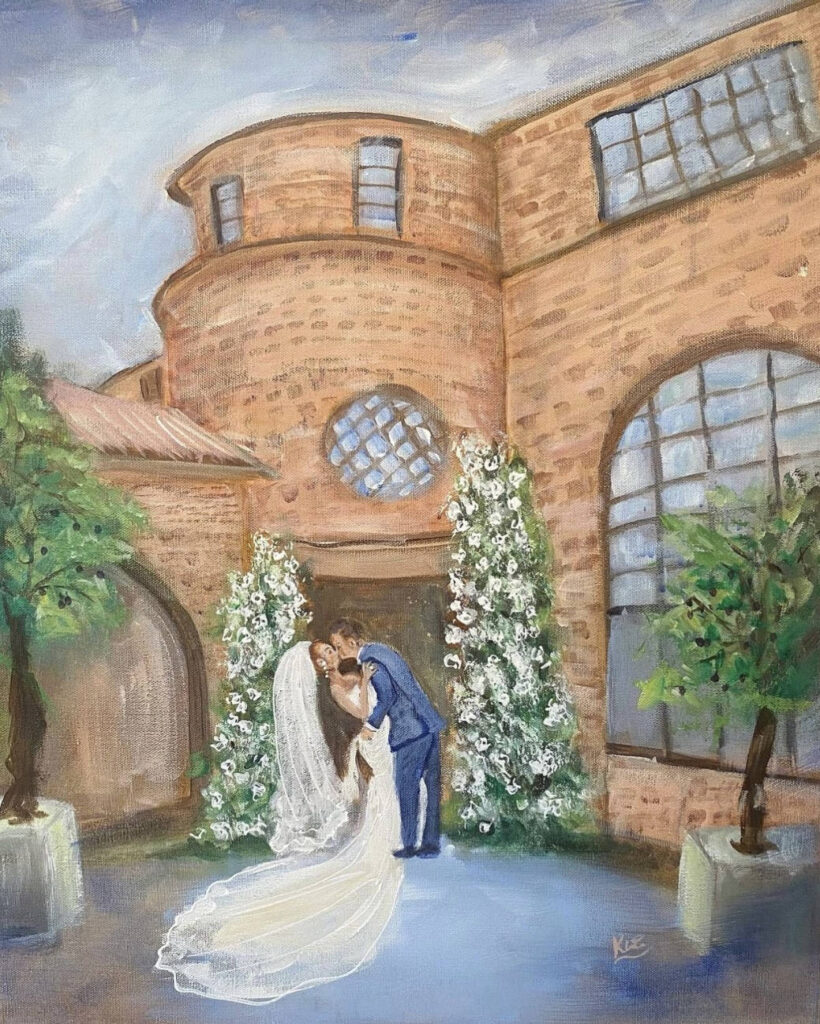 Live wedding Painting Chicago - Revel Motor Row, Chicago