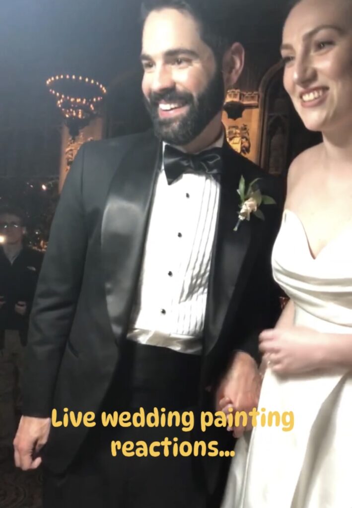 Live wedding Painting reaction
