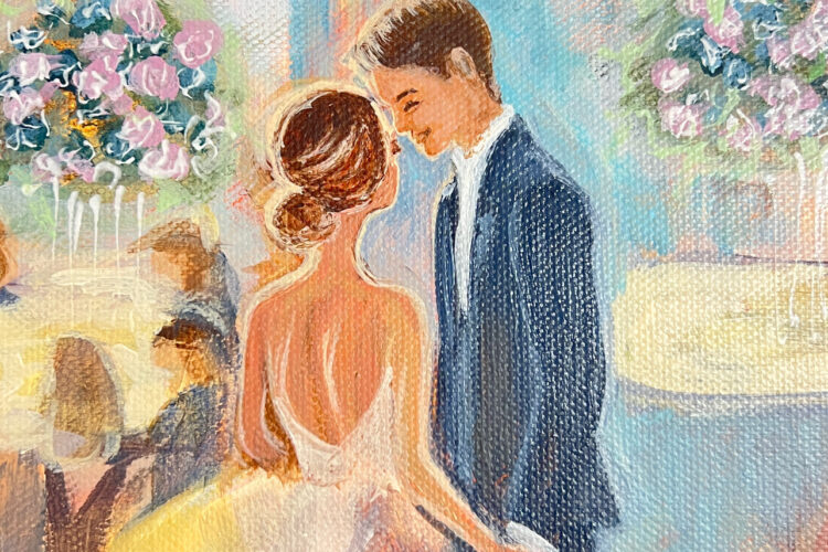 Live wedding painting Chicago
