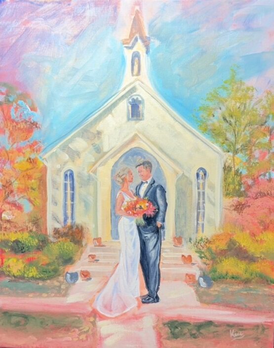 Church ceremony painting Chicago16X20